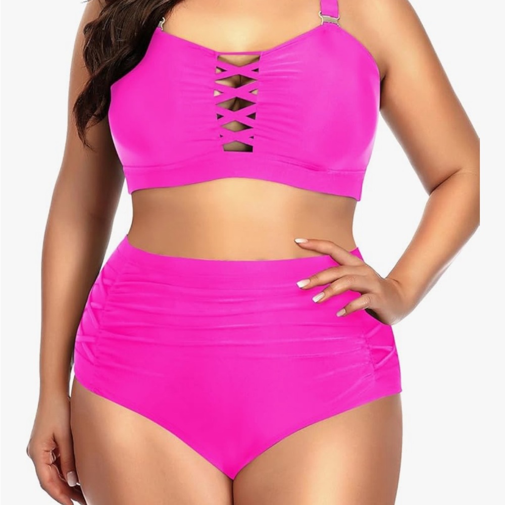 Amazon Hot Pink Women's Bikini Set